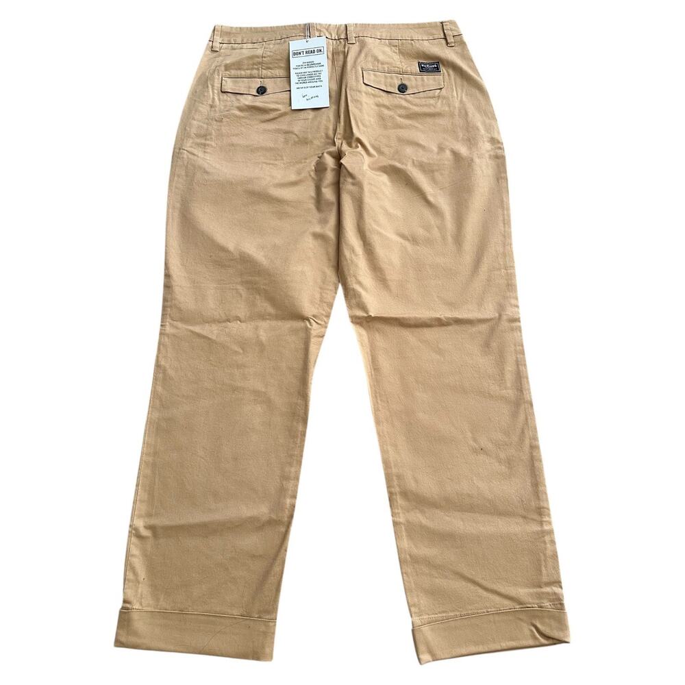 NEW Wildfang The Essential Trouser Camel Khaki Size 16 Tapered Rolled Hem NWT - Picture 5 of 7